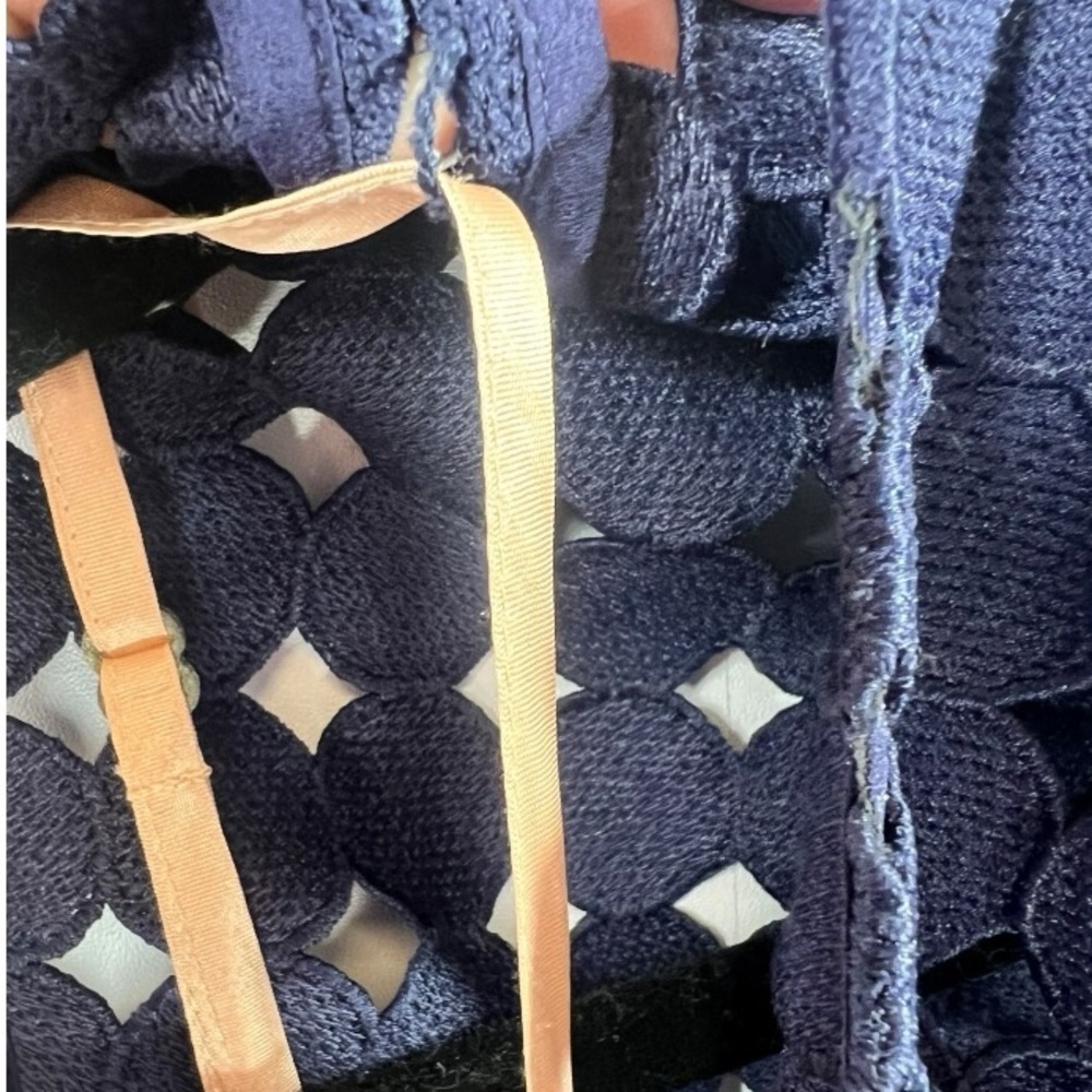 Anthropologie Maeve Circle Lace Shift Dress Navy S - Picture 13 of 13